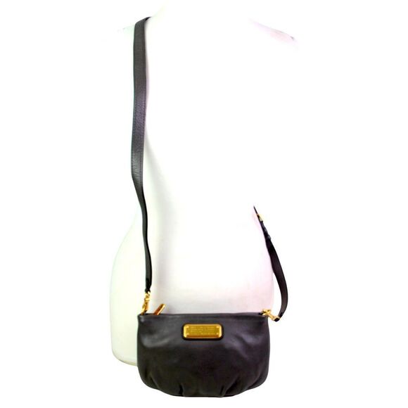 Marc by Marc Jacobs TAUPE BROWN REAL LEATHER X-BODY SHOULDER BAG CLUTCH PURSE - Picture 2 of 16